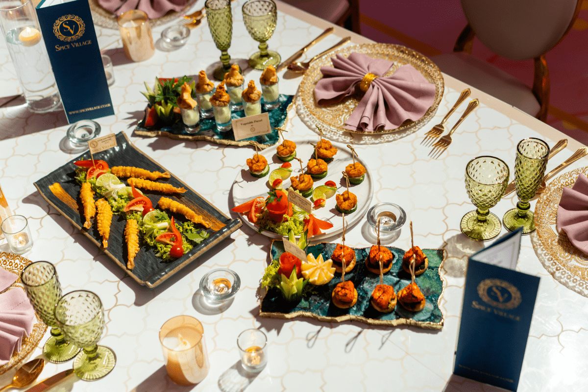 A delicious selection of dishes by Spice Village