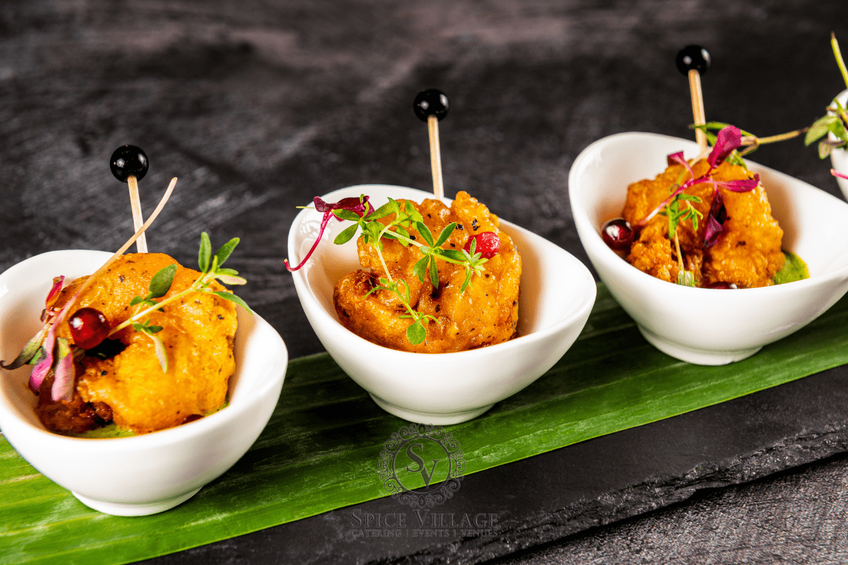 Beautifully presented starters by Spice Village