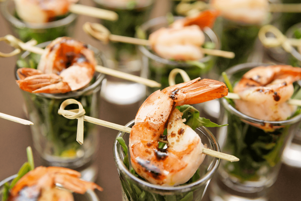 Delicious individual prawn starters by Laguna