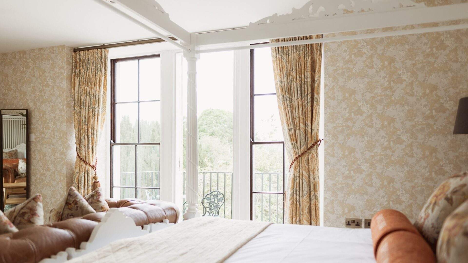 A photo of our bright Bridal Suite at Froyle Park, an exclusive use venue situated on the Surrey / Hampshire border.