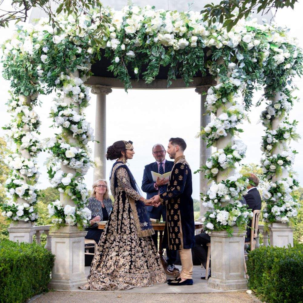 A gorgeous Asian Bride & Groom having a civil ceremony at our iconic outdoor Dome