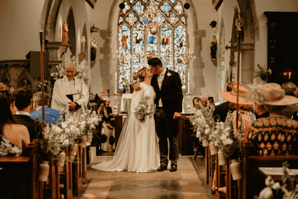 A Froyle Park couple exchange their wedding vows in our Neighbouring church, St. Marys