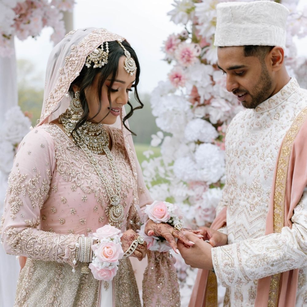 A beautiful outdoor floral Nikkah at Froyle Park