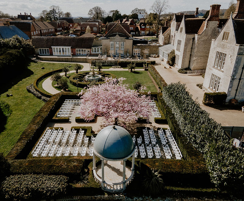outdoor wedding with dome