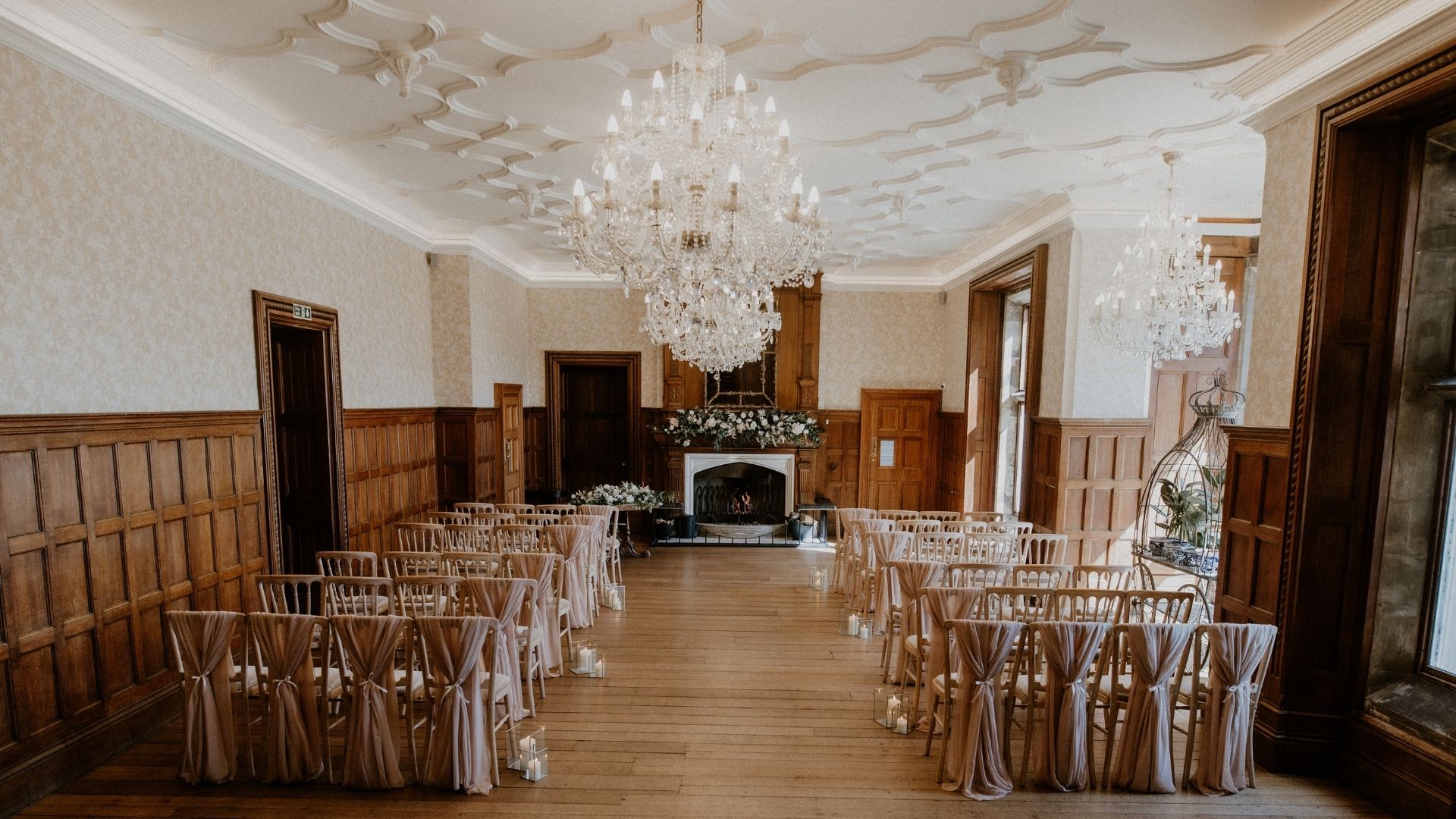 The Great Hall at Froyle Park is a historic setting for Winter wedding ceremonies.